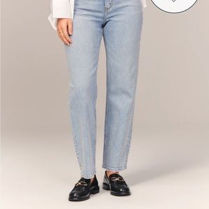 Curve love ultra high rise ankle straight jean with patch